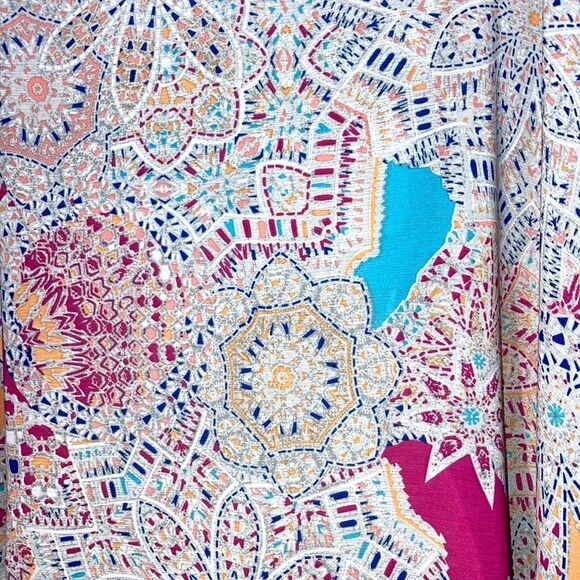 Anthropologie Casual Bohemian Print Fringed Swimsuit Cover One Size - Picture 5 of 11